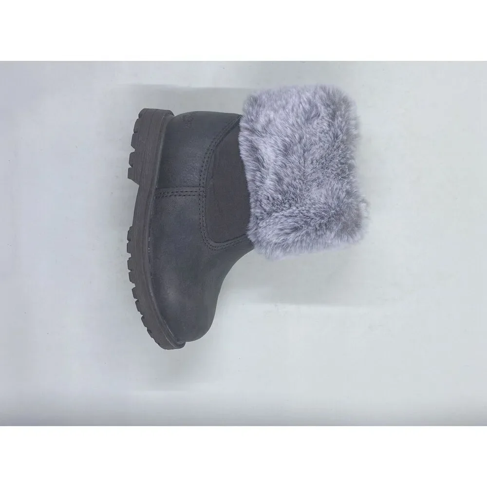 OSH KOSH-Toddler Girl Boots Size 5 toddler BROWN AND GREY FAUX FUR